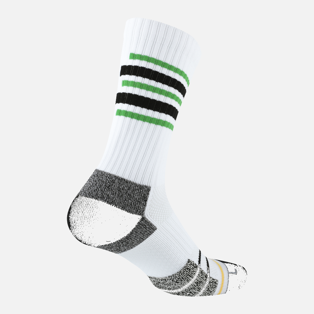 Aaron Gordon High Sock : White/Green - 361 Degrees