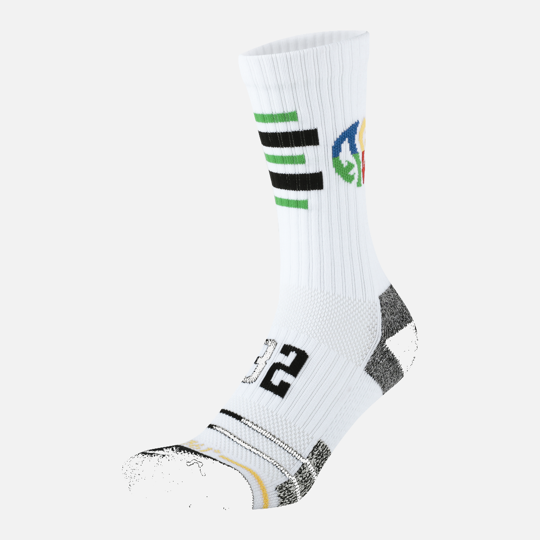 Aaron Gordon High Sock : White/Green - 361 Degrees