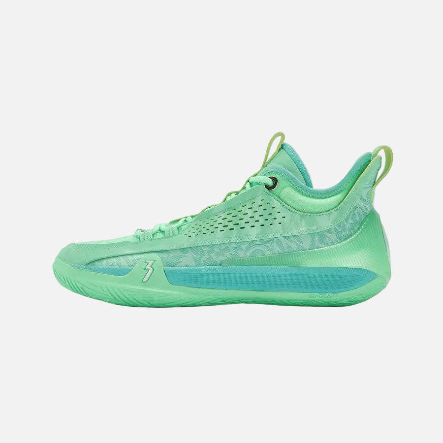 Mint green basketball shoe