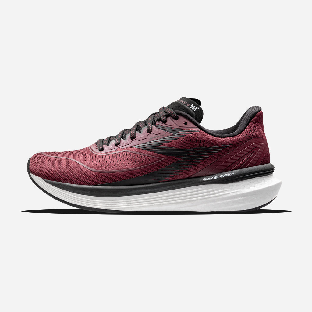 361-SPIRE 5: Dark Cherry/Black (Wide) - D - 361 Degrees