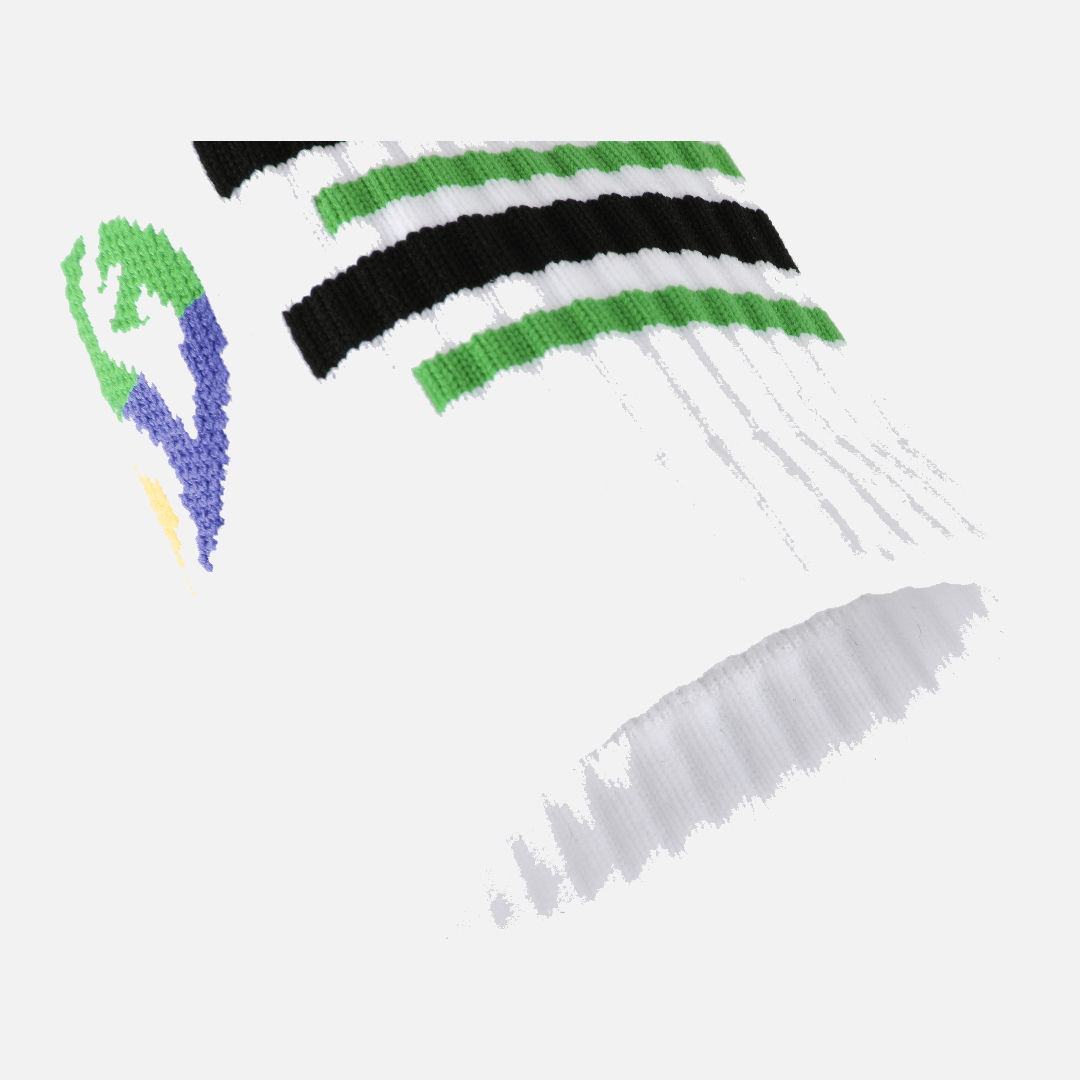 Aaron Gordon High Sock : White/Green - 361 Degrees